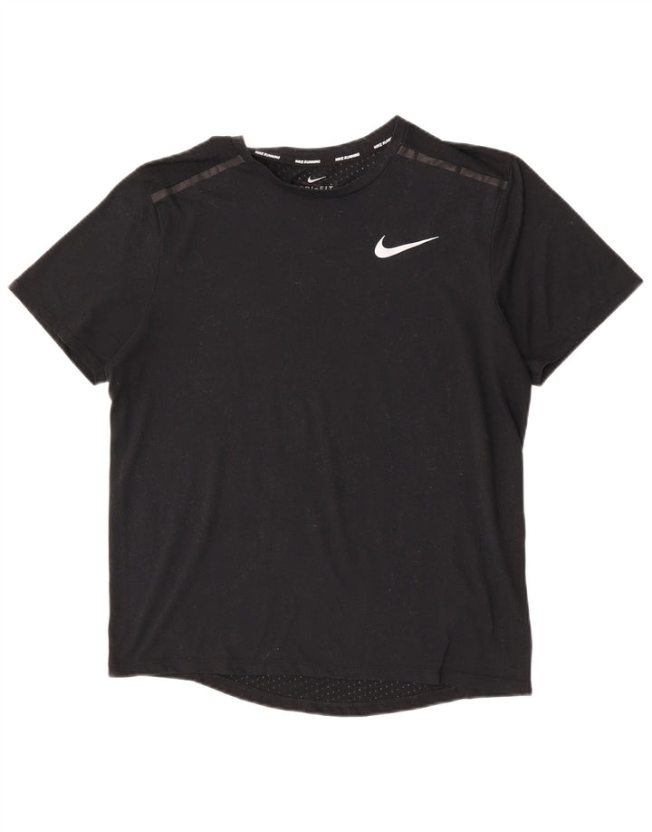 Nike Dri Fit majica kratkih rukava srednji crni poliester