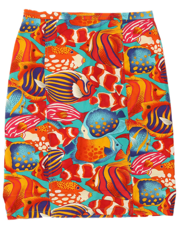 Max Mara ženska ravna suknja UK 14 Veliki W32 šareni životinjski print