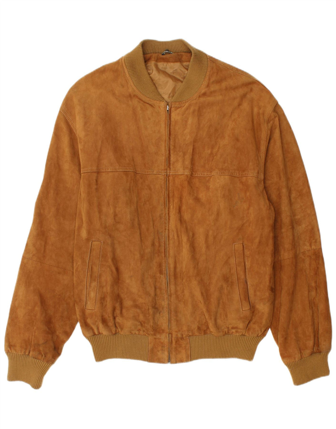 Vintage muška bomber jakna od brušene kože IT 54 2XL smeđa koža