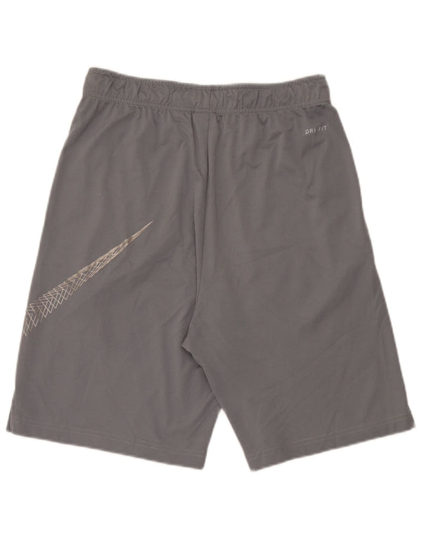 Nike muške Dri Fit grafičke sportske kratke hlače srednje sive boje od poliestera