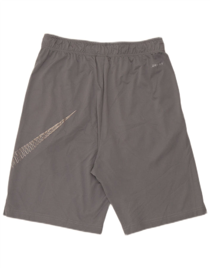Nike muške Dri Fit grafičke sportske kratke hlače srednje sive boje od poliestera