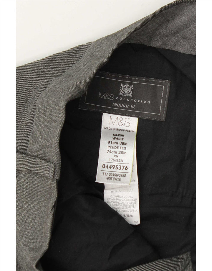 Marks & Spencer muške hlače standardnog kroja W36 L29 sivi poliester