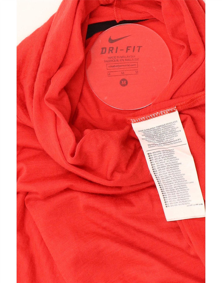 Nike Dri Fit majica dugih rukava srednje crvene vune