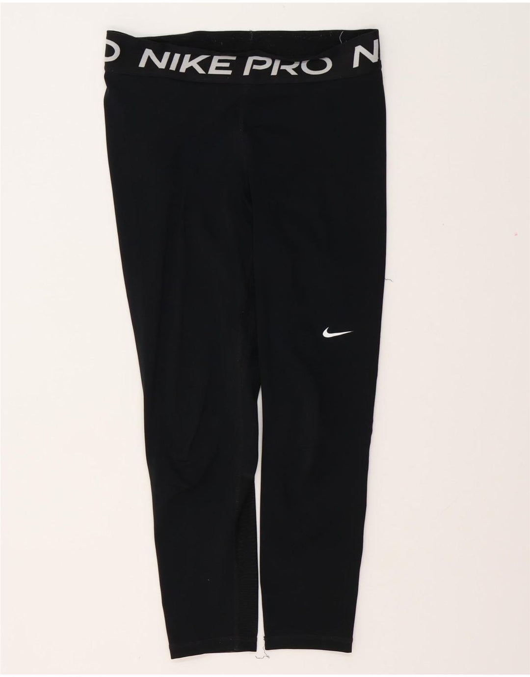 NIKE Ženske Dri Fit grafičke tajice UK 12 Srednje crni poliester