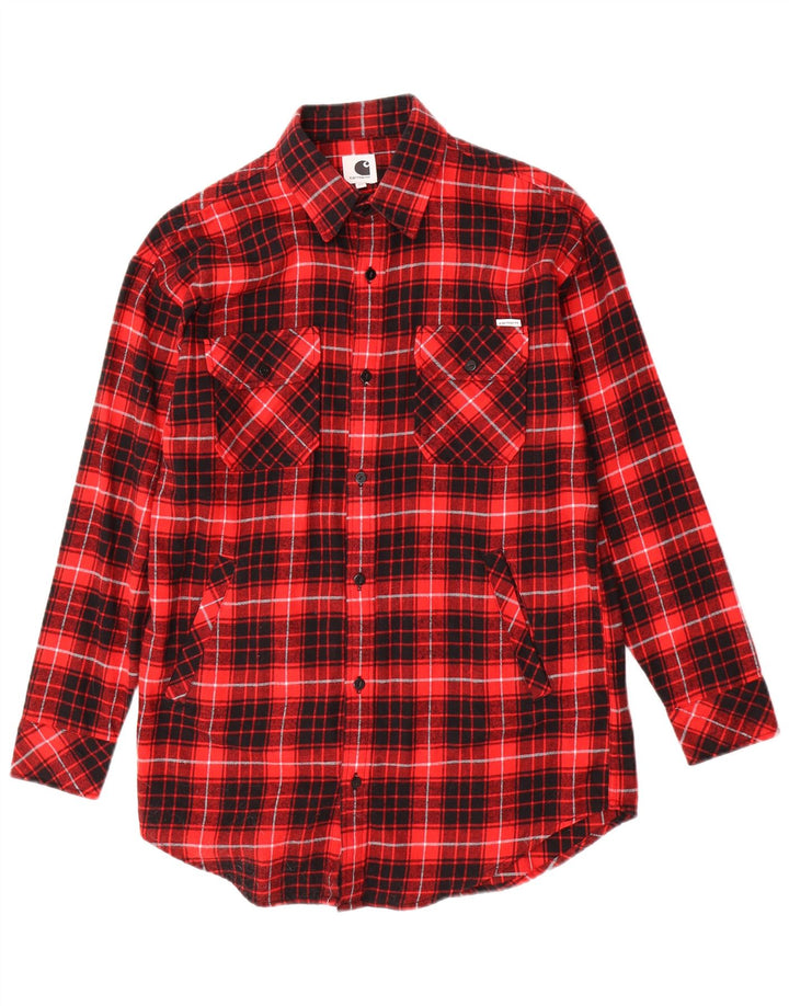 CARHARTT Mens Flannel Shirt XS Red Check Cotton