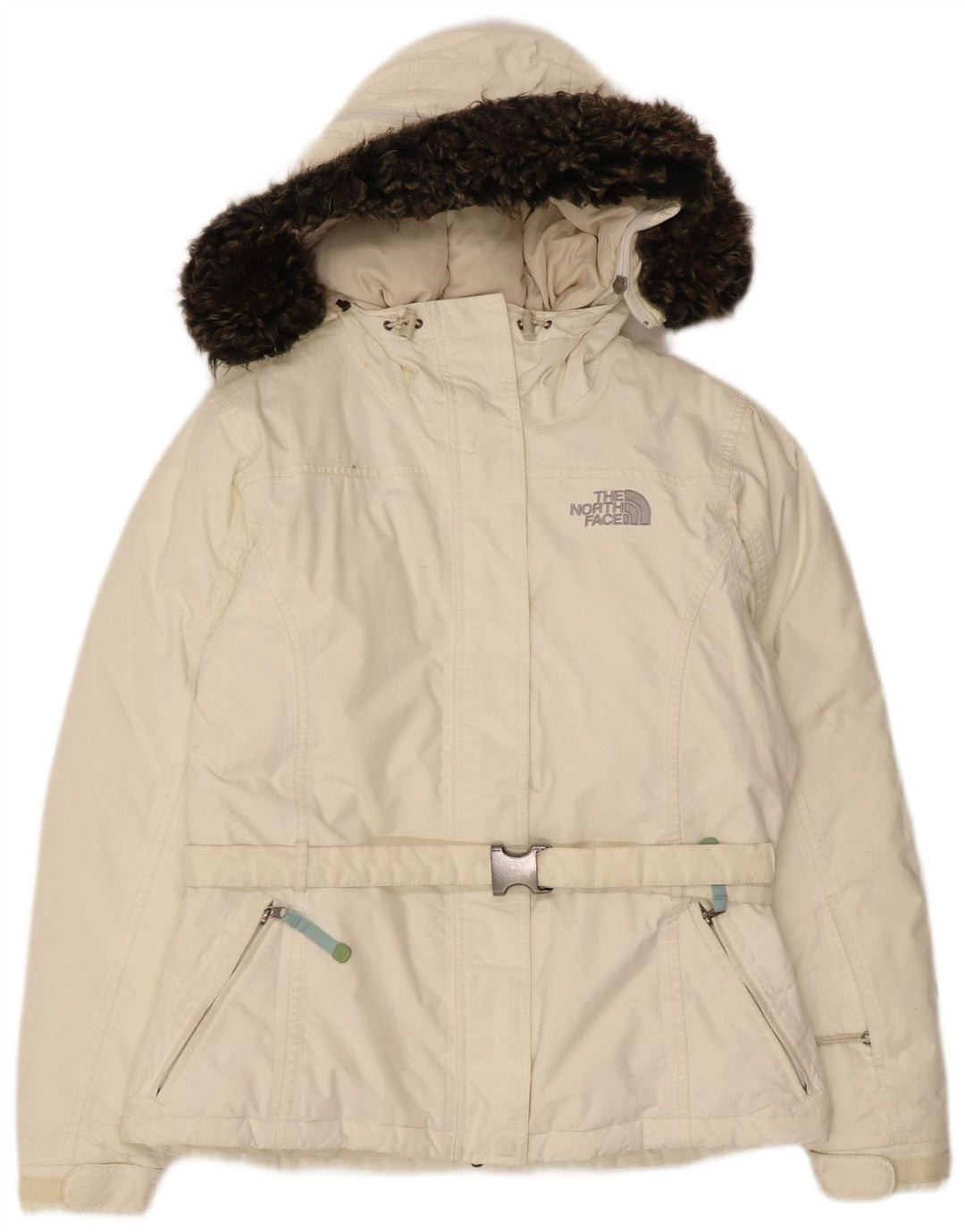 The North Face ženska podstavljena jakna s kapuljačom UK 14 srednje bež najlon