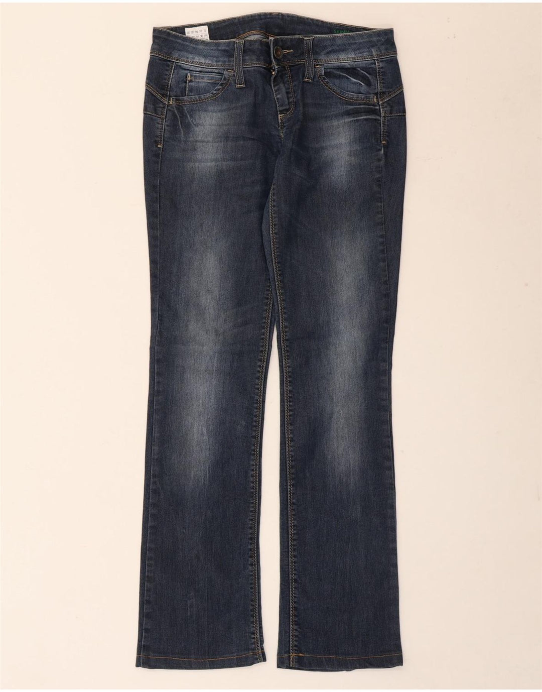 Ženske traperice Benetton Bootcut W28 L30 Plave