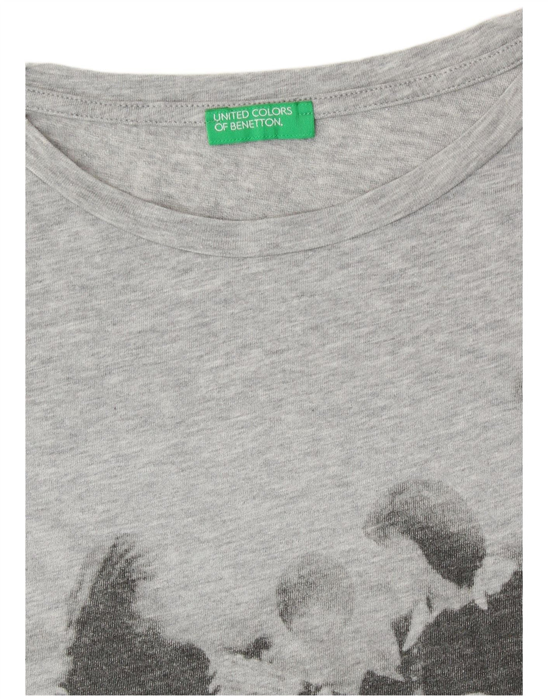 UNITED COLORS OF BENETTON Ženska majica kratkih rukava s grafičkim motivima UK 14 srednje siva