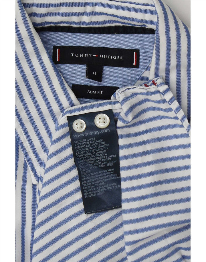 Tommy Hilfiger muška uska košulja srednje plave pruge, pamuk