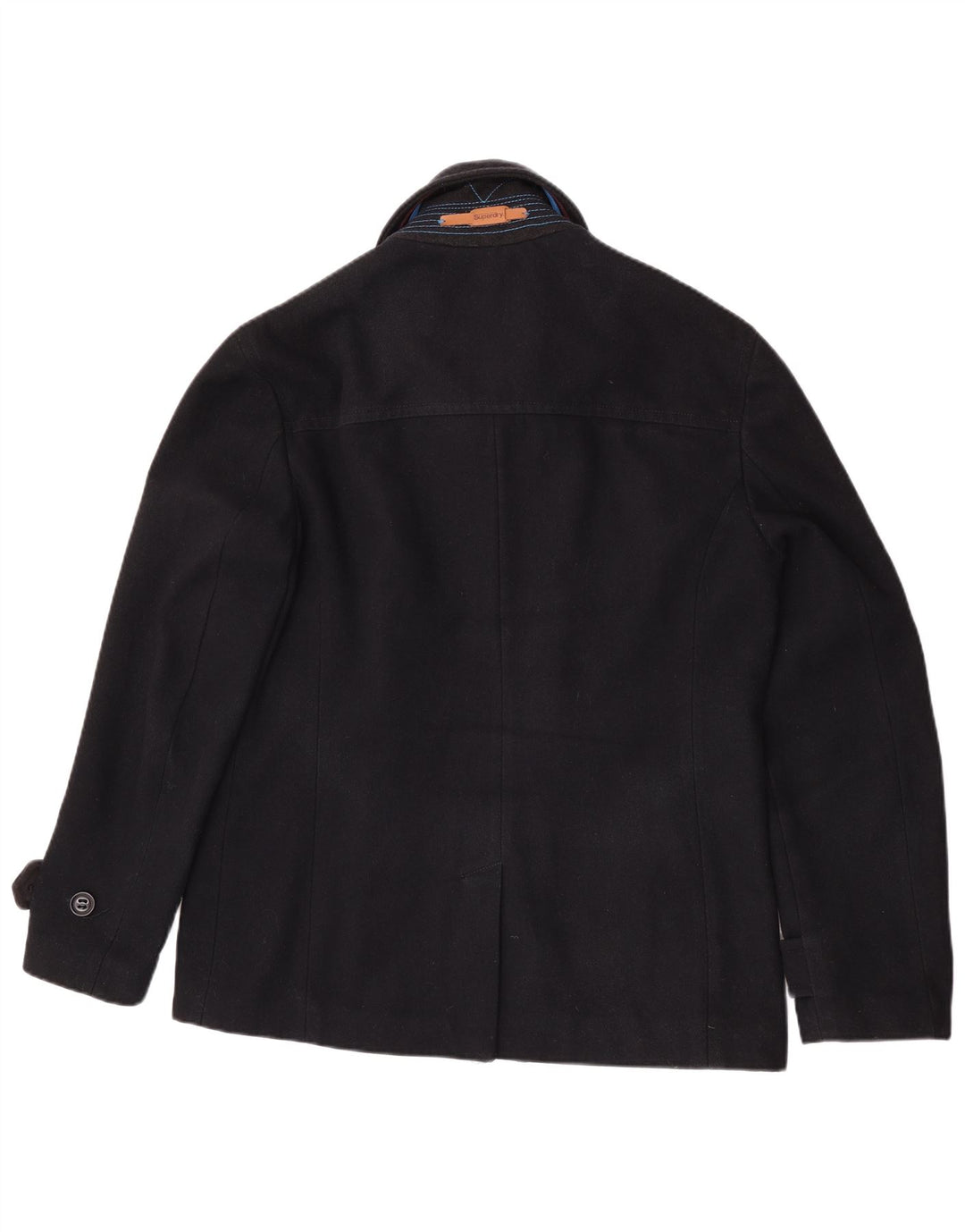 Superdry ženski robni kaput u grašak UK 20 2XL tamnoplava vuna