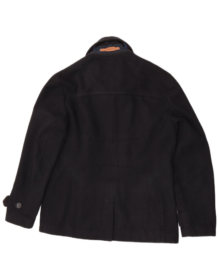 Superdry ženski robni kaput u grašak UK 20 2XL tamnoplava vuna