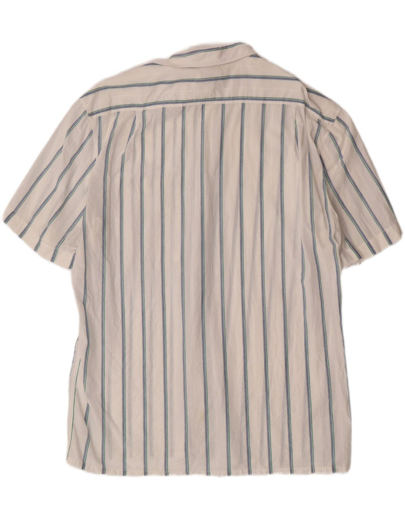 CACHAREL Mens Short Sleeve Shirt Size 16 41 Large White Striped Vintage Cacharel and Second-Hand Cacharel from Messina Hembry 