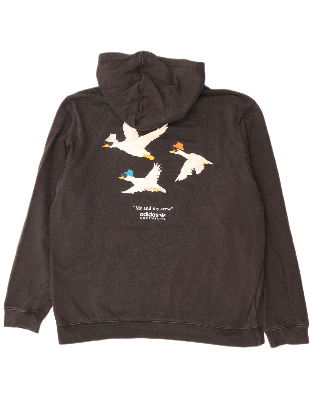 ADIDAS muška avanturistička majica s kapuljačom XL crni pamuk