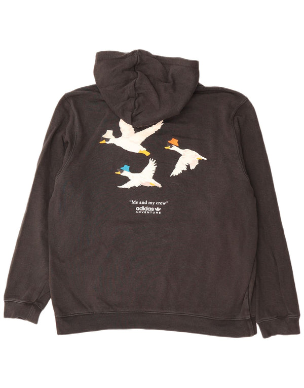 ADIDAS muška avanturistička majica s kapuljačom XL crni pamuk