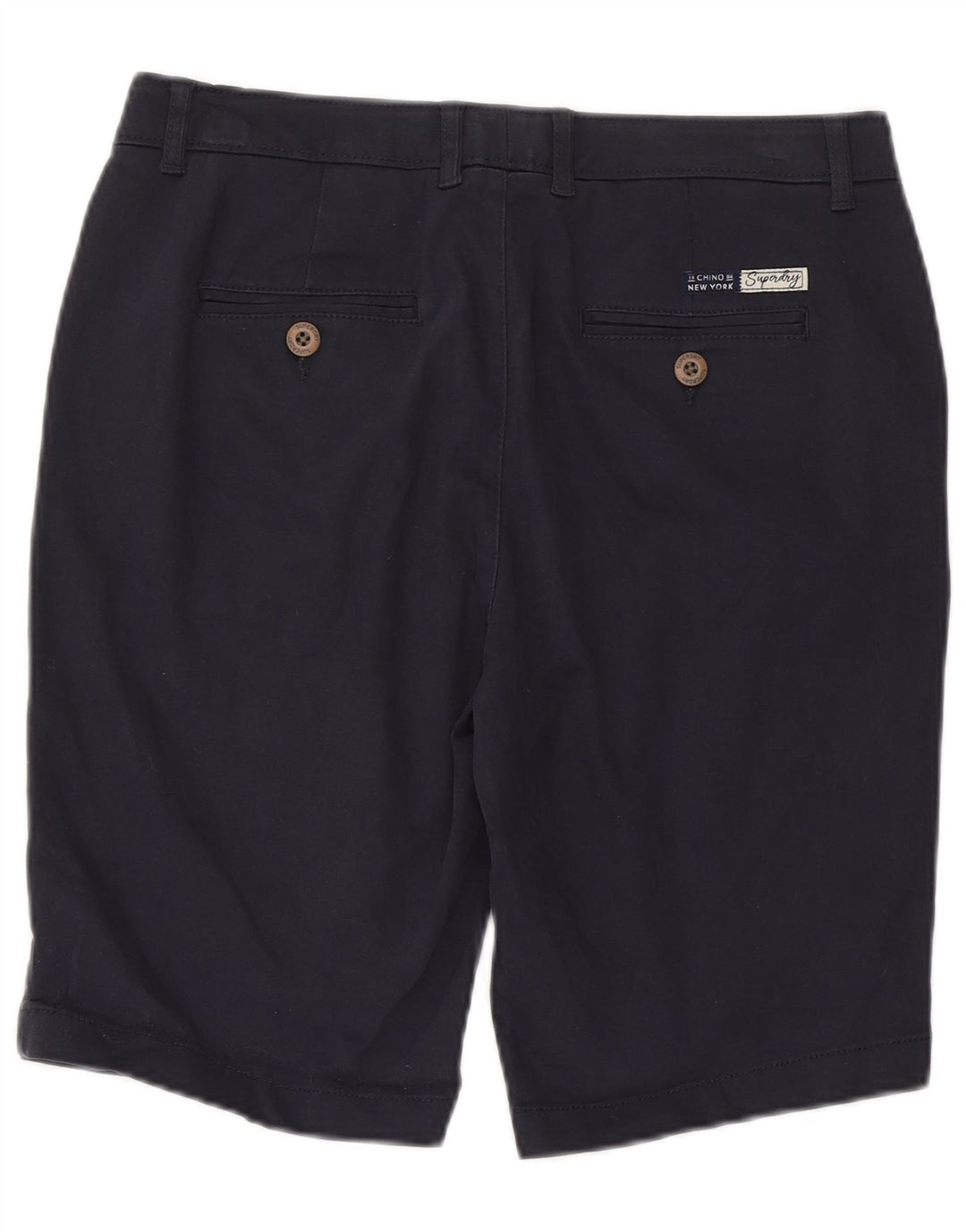 SUPERDRY ženske kratke chino hlače UK 10 male W30 tamnoplavi pamuk