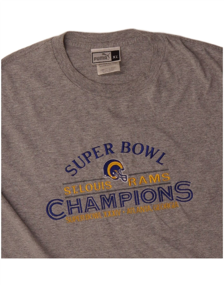 PUMA muška majica dugih rukava XL s grafikama, sivi pamuk