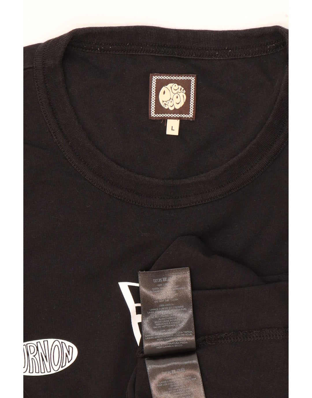 Pretty Green muška majica s dugim rukavima, veliki crni pamuk