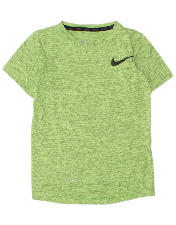 Nike Boys Dri Fit T-Shirt Top 6-7 Years XS Green Flected