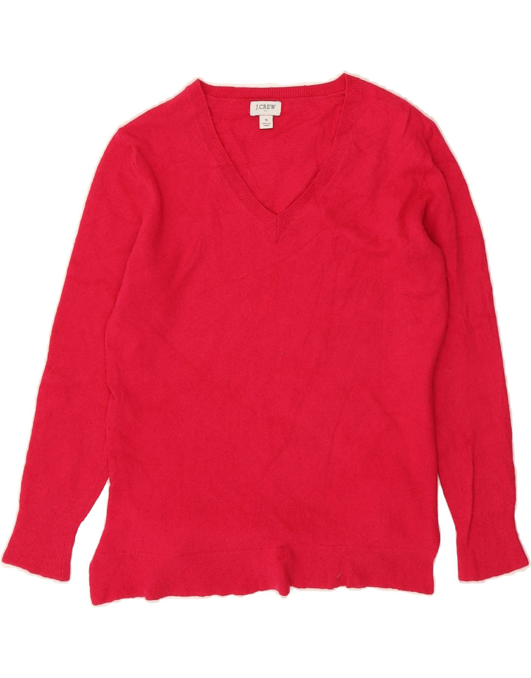 J. CREW Womens Oversized V-Neck Jumper Sweater UK 10 Small Red Vintage J. Crew and Second-Hand J. Crew from Messina Hembry 