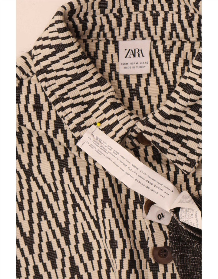 Zara muška bomber jakna UK 38 srednje crni geometrijski pamuk