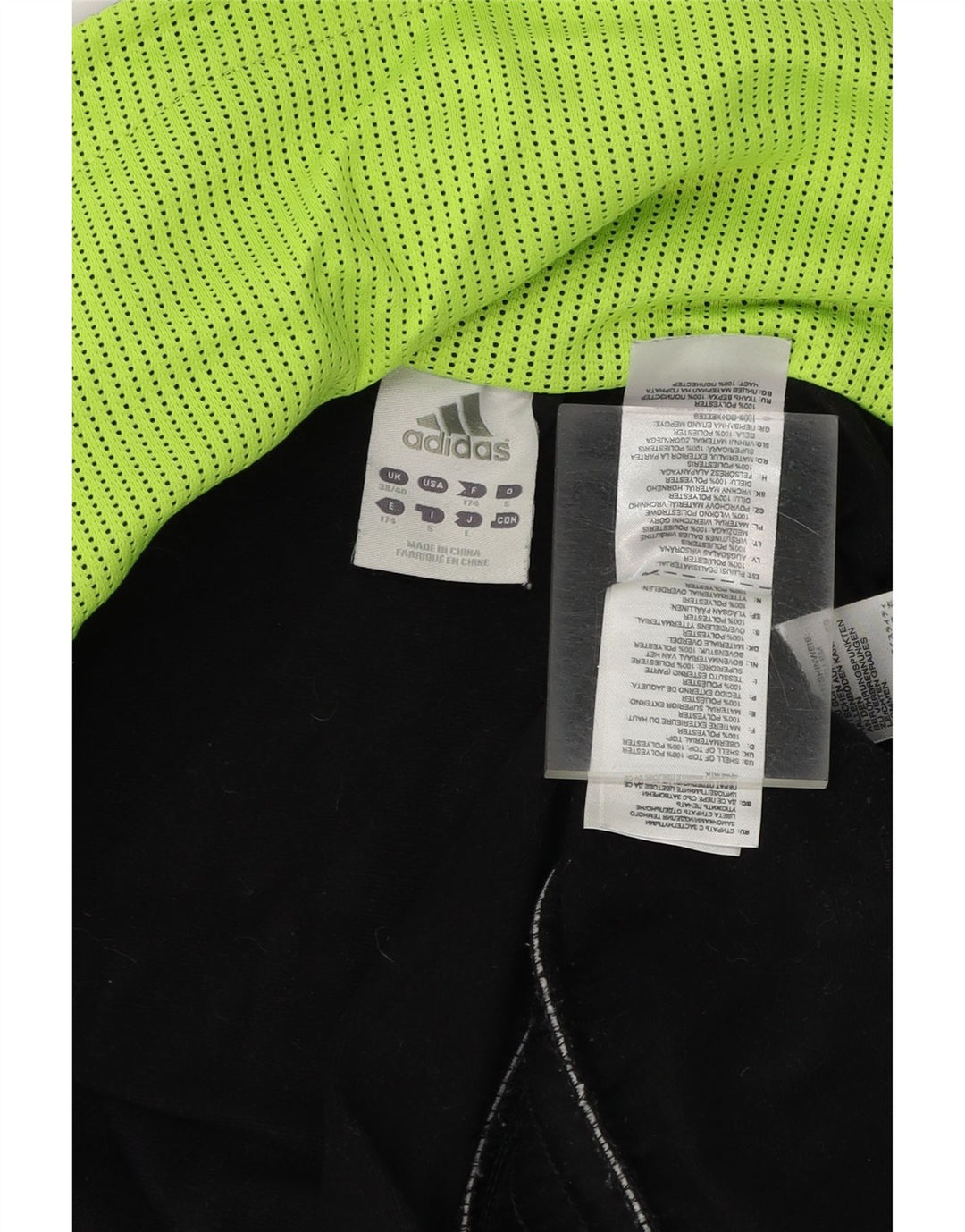 ADIDAS Mens Graphic Tracksuit Top Jacket UK 38/40 Medium Black Polyester Vintage Adidas and Second-Hand Adidas from Messina Hembry 