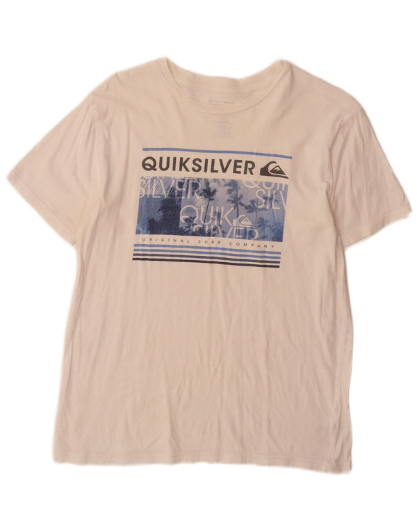 Quiksilver ženska majica kratkih rukava s grafičkim motivima UK 18 XL bijeli pamuk