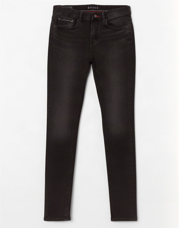 Tommy Hilfiger Mens Bleecker Slim Jeans W33 L32 Crni pamuk