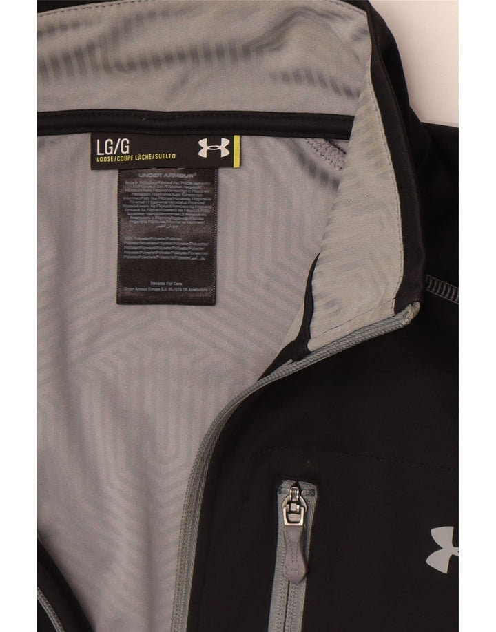 Under Armour, gornji dio trenirke s patentnim izrezom, veliki crni poliester