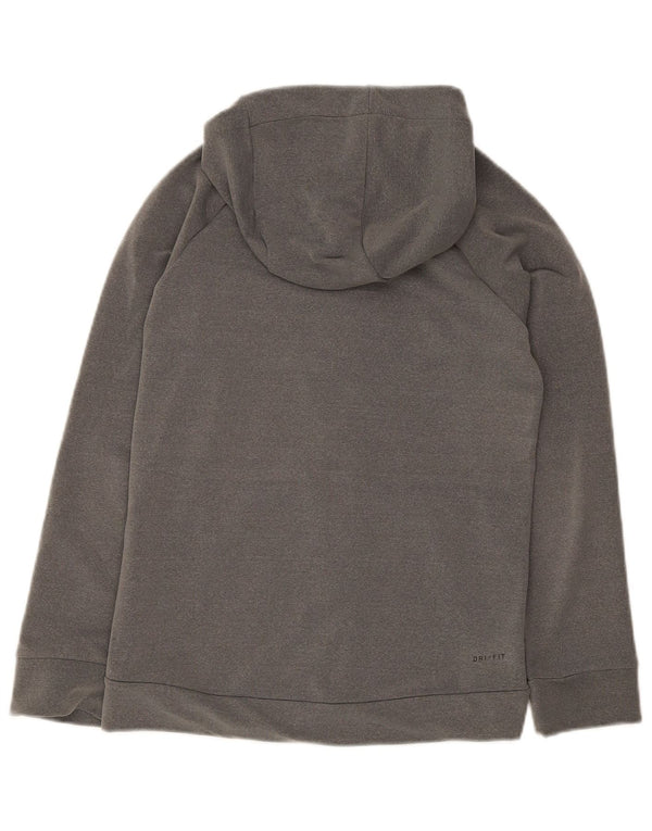 Nike Ženski Dri Fit Zip pulover s kapuljačom UK 14 veliki sivi poliester