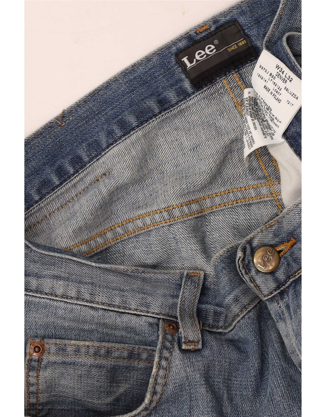 Lee Mens Denver Bootcut traperice W34 L32 Plavi pamuk