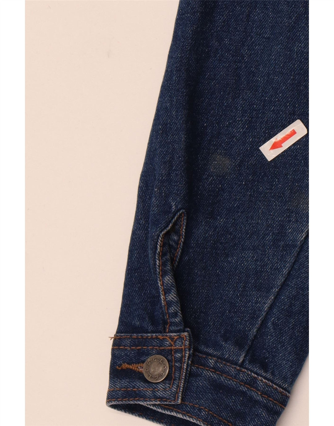 Vintage ženska crop traper jakna UK 14 srednje plavi pamuk