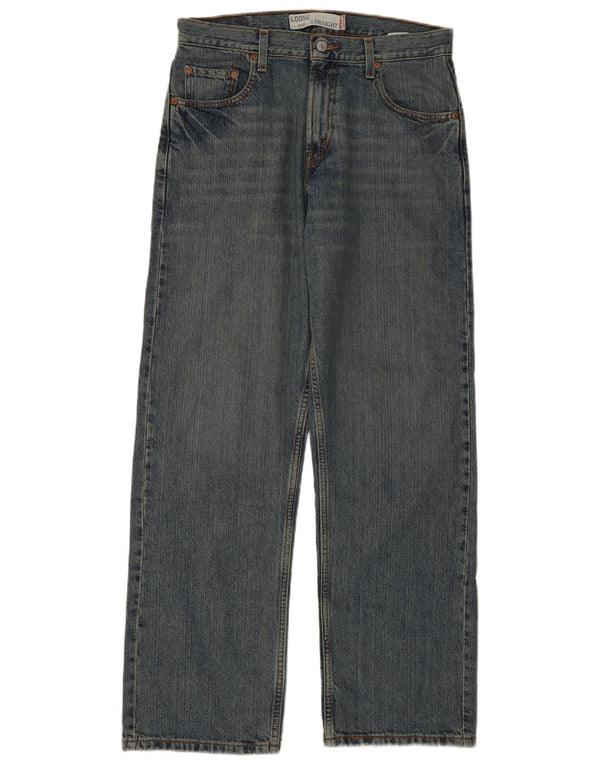 LEVI'S muške 569 široke ravne traperice W30 L32 plavi pamuk