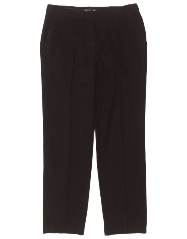 Marks & Spencer ženske ravne chino hlače UK 12 srednje W28 L30 crne