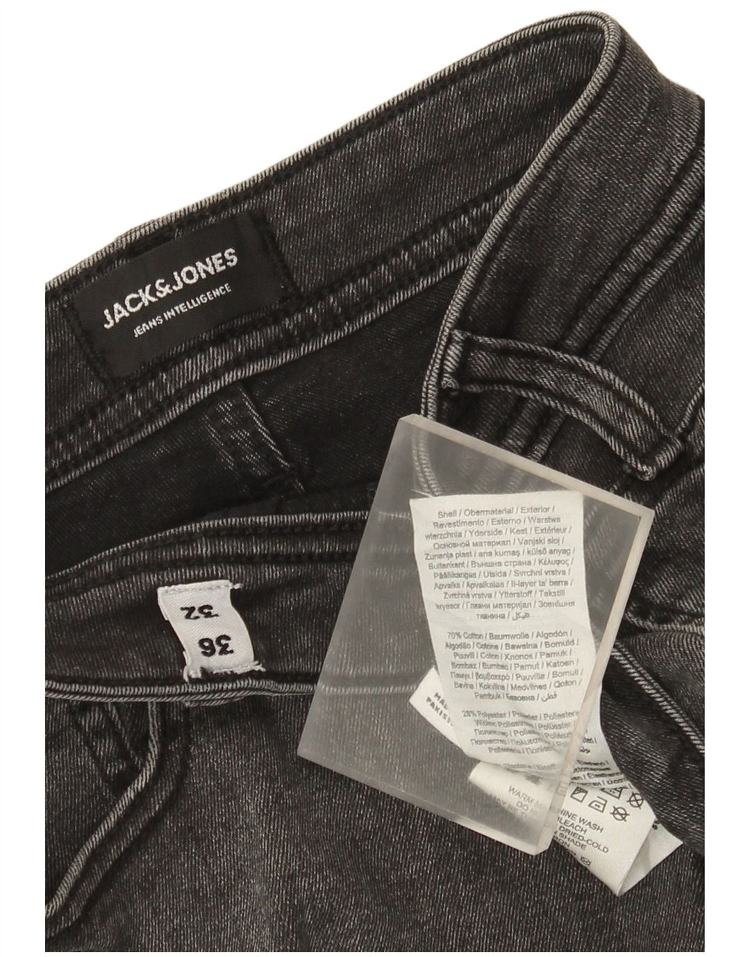 Jack & Jones Muške uske traperice W36 L32 Sivi pamuk