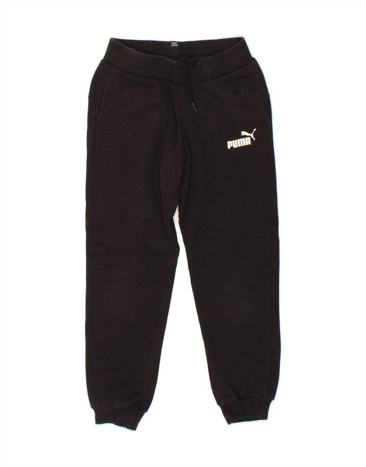 PUMA Boys Tracksuit Trousers Joggers 9-10 Years Medium  Black Vintage Puma and Second-Hand Puma from Messina Hembry 