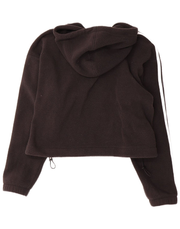 ADIDAS Ženska pulover s kapuljačom Primegreen s patentnim zatvaračem UK 16 Velika crna