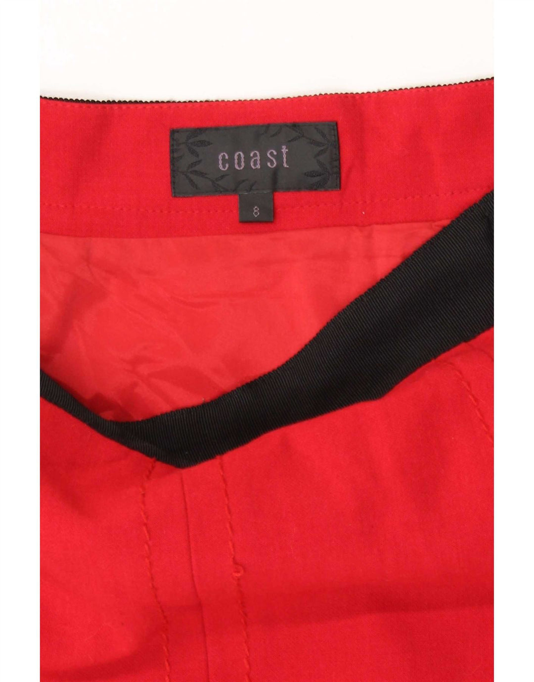 Coast ženska mini suknja UK 8 mala W26 poliester crvene boje