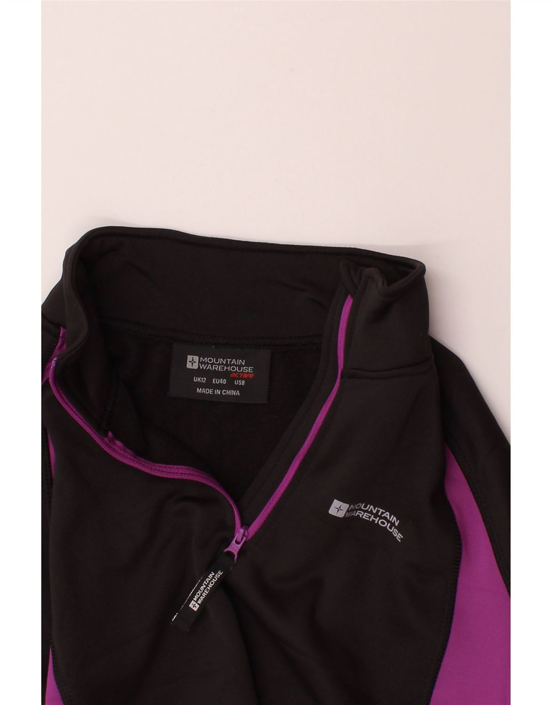 MOUNTAIN WAREHOUSE Womens Pullover Tracksuit Top UK 12 Medium Black Vintage Mountain Warehouse and Second-Hand Mountain Warehouse from Messina Hembry 