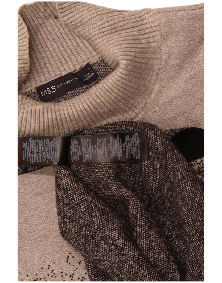 Marks & Spencer ženski džemper s kornjačastim ovratnikom UK 10 Small Grey Flected