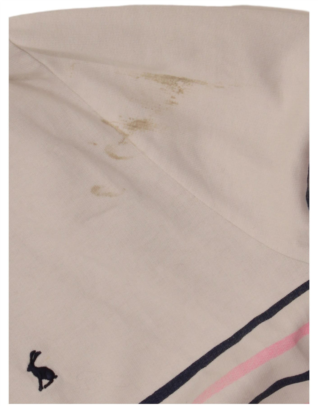 JOULES Ženska majica s dugmadima i izrezom UK 20 2XL Bijele pruge