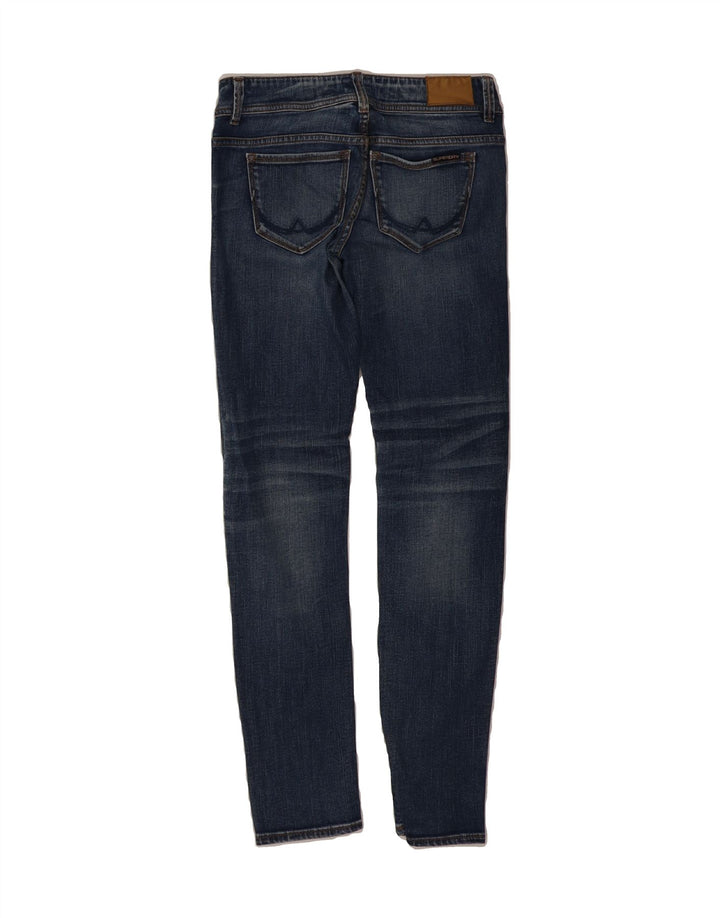 SUPERDRY Womens Slim Jeans  W26 L32 Navy Blue Cotton Vintage Superdry and Second-Hand Superdry from Messina Hembry 
