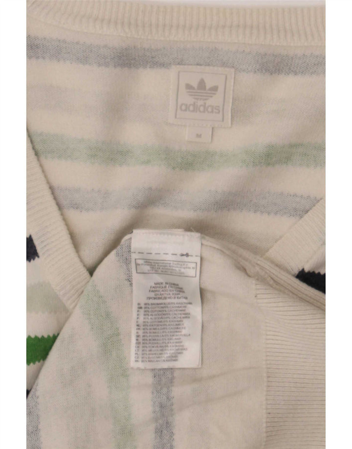 Adidas muški džemper s V-izrezom srednje boje, pamuk na pruge