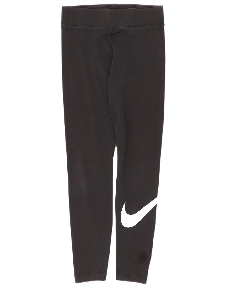 Nike ženske grafičke tajice UK 8 male crne pamučne