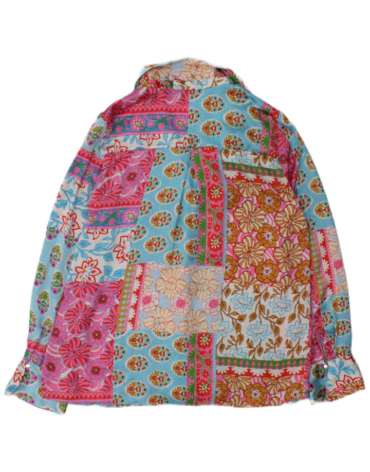 Zara ženski gornji dio bluze dugih rukava UK 14 srednje raznobojni patchwork