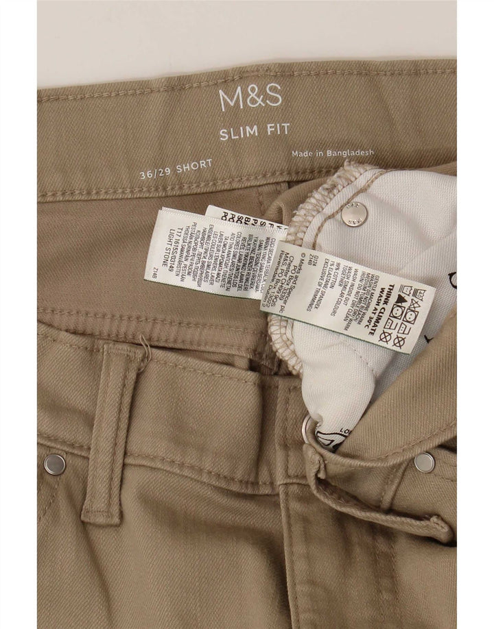 Marks & Spencer muške uske traperice W36 L29 bež pamuk