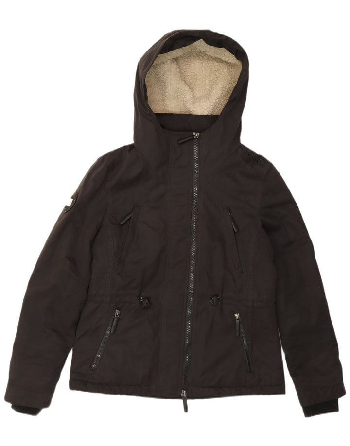 SUPERDRY ženska jakna s kapuljačom Windparka UK 16 velika crna