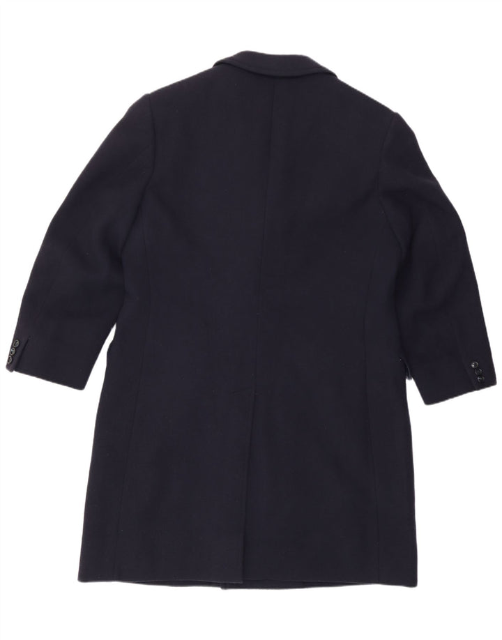 Vintage muški kaput s dvostrukim kopčanjem UK 38 Srednje tamnoplavi