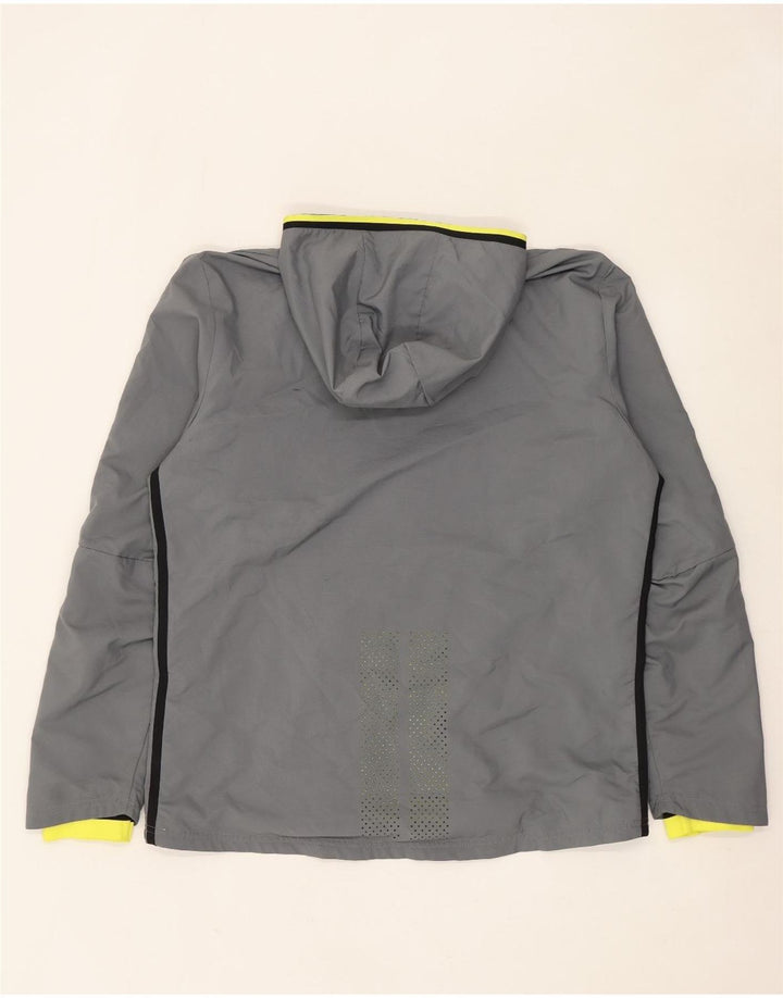 Adidas muška kišna jakna Climacool Graphic s kapuljačom UK 40 velika siva poliester