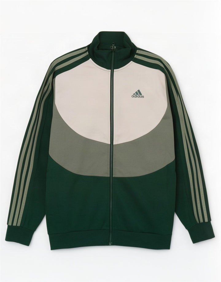 Adidas muška gornja jakna trenirke srednje zelene pamučne boje