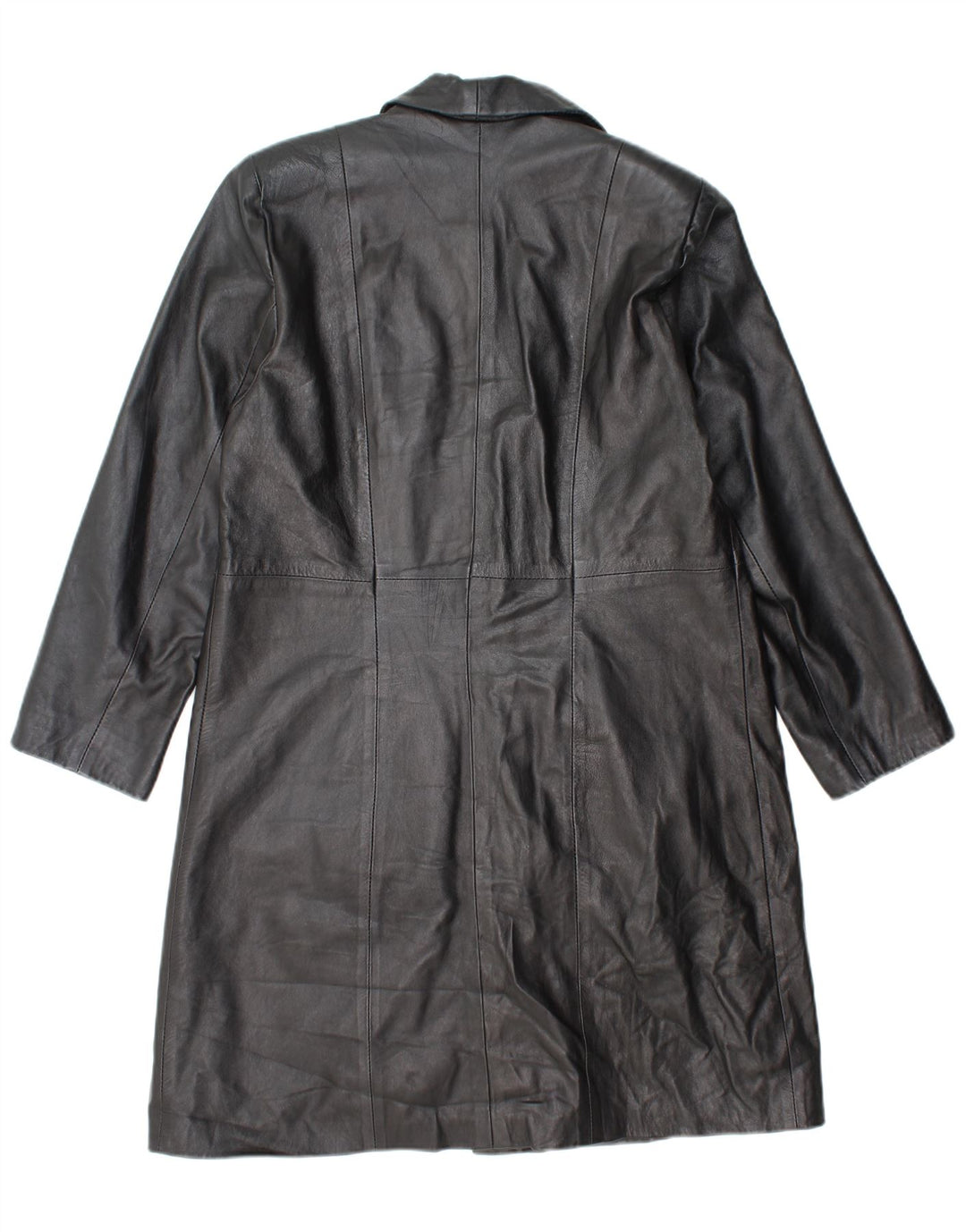 VINTAGE ženski kožni kaput UK 18 XL crna koža